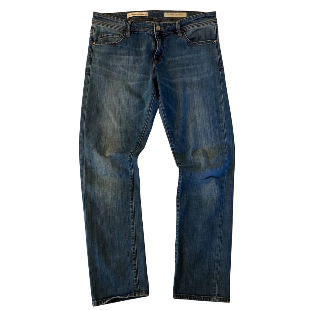 Pilcro and the Letterpress Hyphen Straight Leg Jeans Blue Medium Wash Womens 29